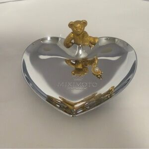 Mikimoto Heart Tray with Gold Bear Accent